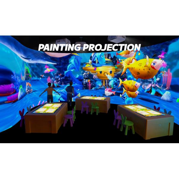 3d Holographic Interactive Painting Aquarium Interactive Projection Kids Game