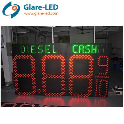 60inch Outdoor Red Diesel Led Gas Price Changer Display Station Sign 3g Rf Tcp Ip System