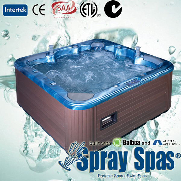 1 * 0.5HP, programmable, square whirlpool massage bathtub, backyard hot tub balneotherapy