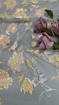 Embroiderey Lace Fabric Beaded Sequin Floral Elegant And Breathe Luxury Occasion Fabric