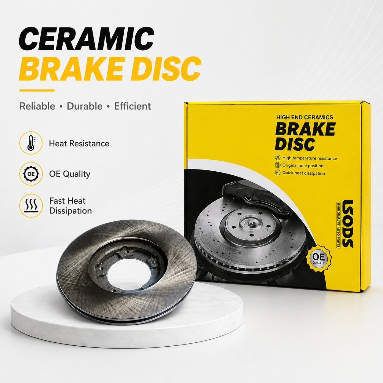 Ceramic Vented Brake Disc Fast Heat Dissipation 58129-44010 For For H100 Audi
