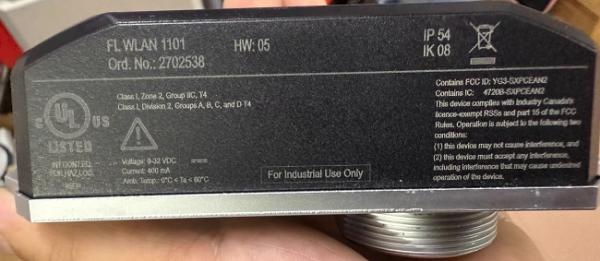 Phoenix Contact FL WLAN 1101 Order No. 2702538 Industrial Wireless Module Rugged Stand Alone