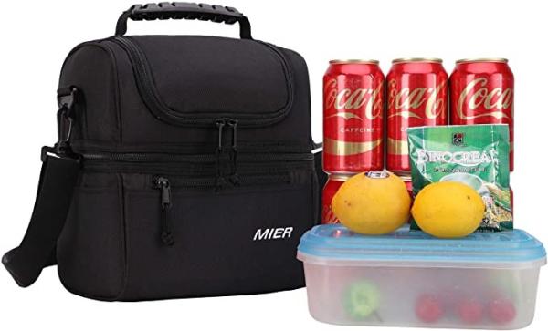 Double Layer Insulated Cooler Bags Adult Lunch Portable Soft Sided Coolers Tote