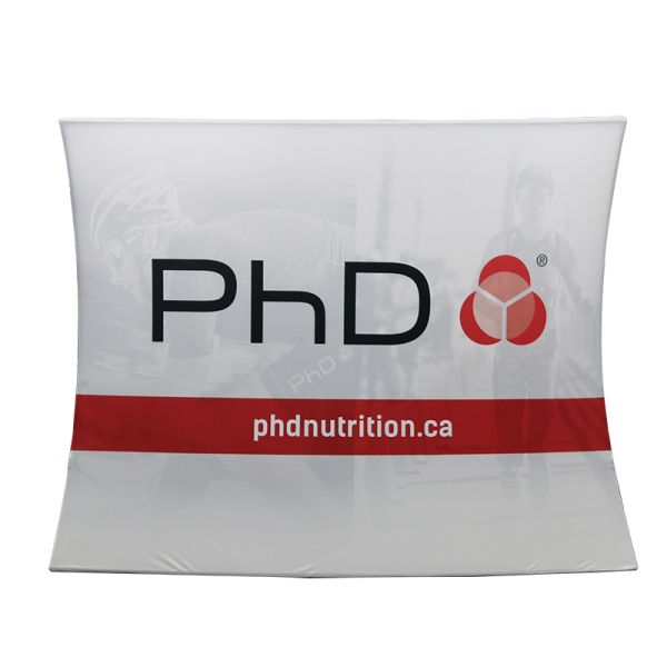 Curved  8ft Aluminum Tension Fabric Banner stands Back Wall Display