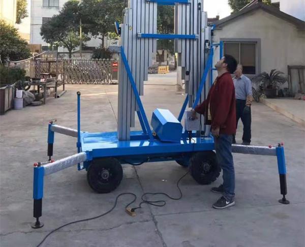 Plataforma de trabalho elevado do mastro de alumínio especialmente exterior alto do funcionamento aéreo do chassi