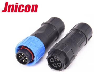 Eco - Friendly Waterproof Circular Connectors Push Locking IP67 Blue Ring