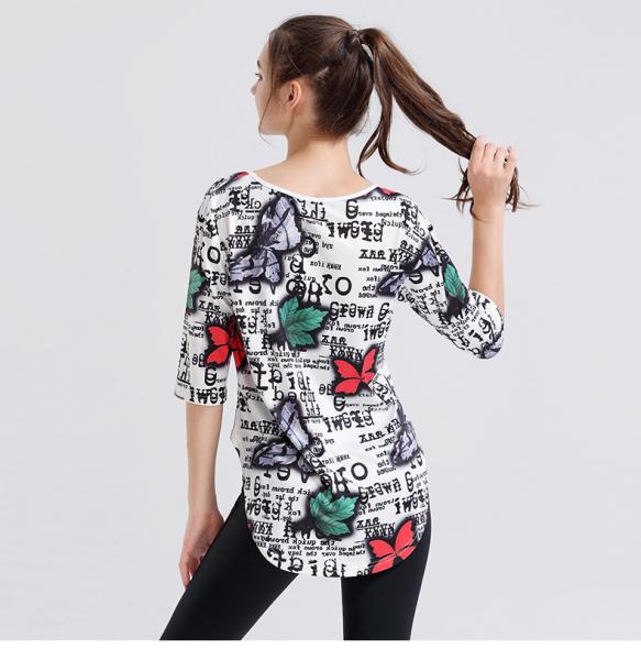 XS-5XL Women'S 3 4 Sleeve T Shirts / Loose Fitting Workout Shirts