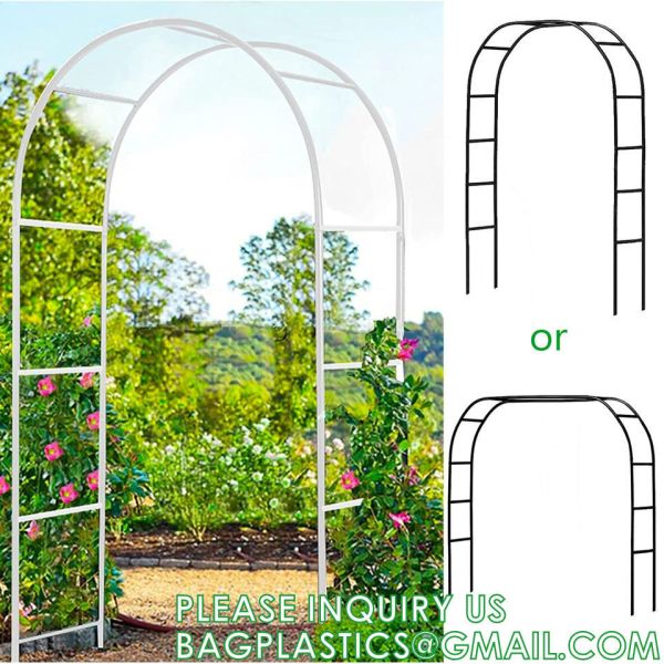 Metal Garden Arbor Wedding Arch, Combination for Various Climbing Plants, Rose Vines, Bridal Party Decorati