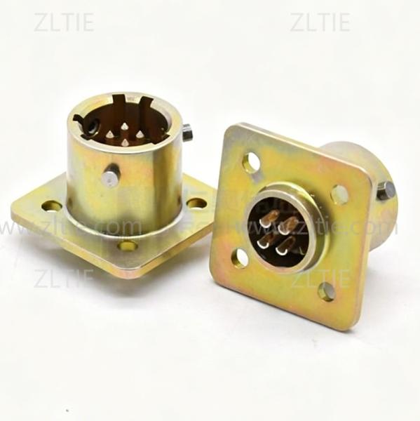 ZH127 Series Connector Shell Size 10 4pin Male Flange Socket Solder – СНЦ127-4/10ВП127-1-В