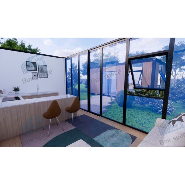 Boxspace 20ft Container Garden House For Friend Reception And Chilin Affordable Prefab Home With Wood-Like Exterior Cladding