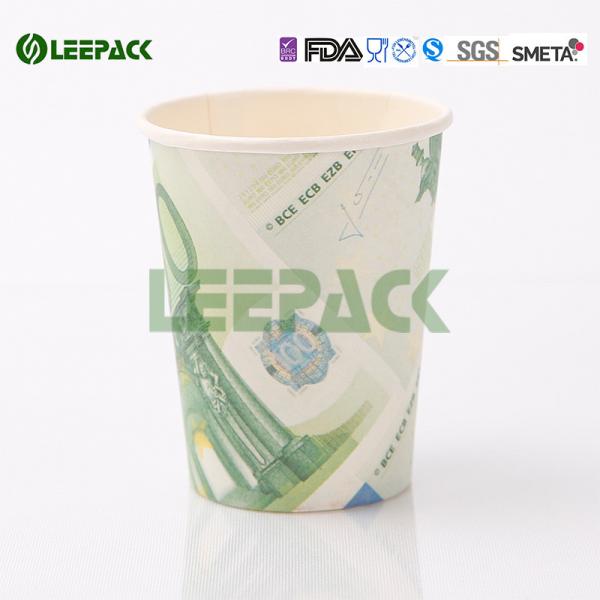 Recyclable Takeaway Coffee Cups  , Disposable Drinking Cups With Plastic Lids
