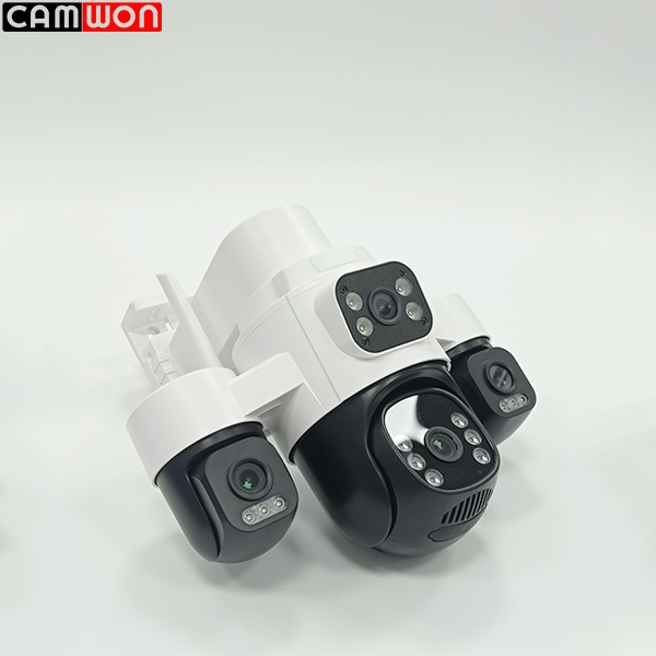 Outdoor AOV 4K HD AI Solar Camera 4G SIM 4 Lens 4 Screen Solar Battery Camera