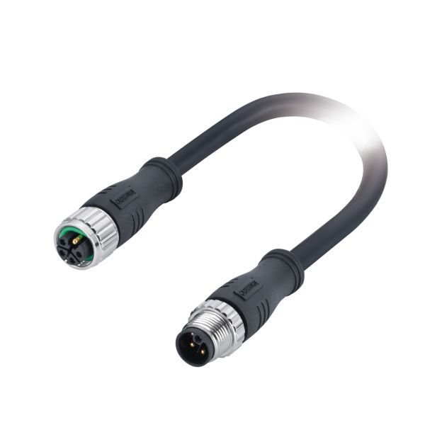 мужчина Пин+Пе соединителя 4 кода 16а/63в М12 л к женскому отлитому в форму 1м экранированному Пвк 5кс16авг силовому кабелю