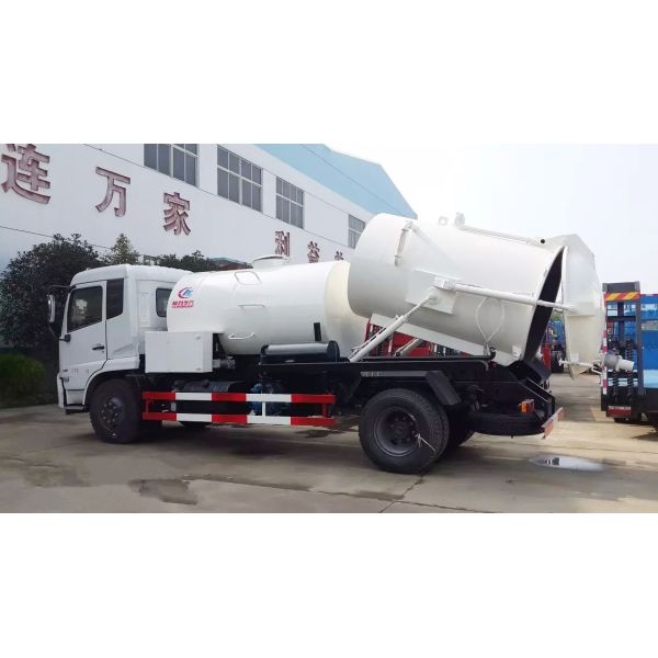 High Pressure Vacuum Suction Truck With 6cbm Water Tanker 6cbm Sewage Tanker