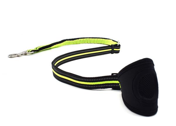 Blue / Yellow 6 Foot Dog Leash , Anti Shock Stretchy Strong Bungee Dog Leash