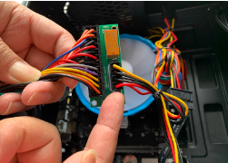 ATX2ATX-N03 Двойной адаптер питания ATX 24Pin до 4Pin SATA Power Sync Starter Card Extension Cable Riser Adapter