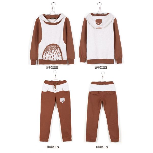 Вскользь Hoodies установили, хлопок Брайна фуфаек женщин/дам с капюшоном