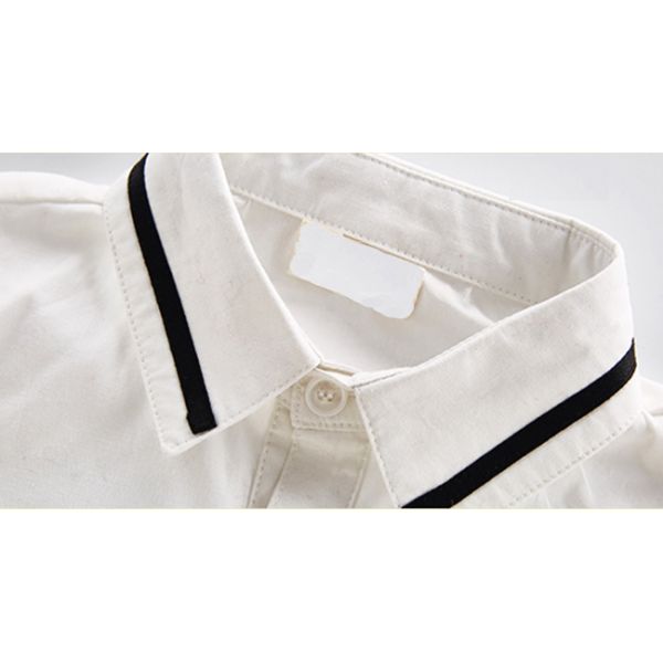 Kids British Kindergarten Primary School Uniform White Short Sleeve Shirt Sets