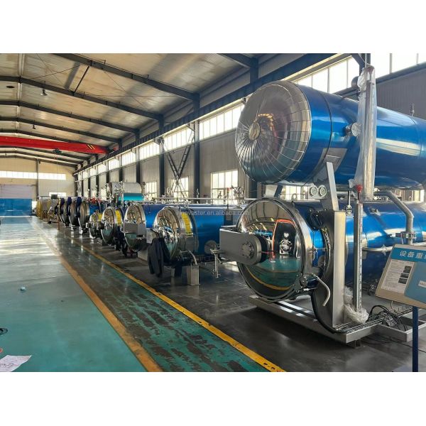 Cylindrical Pressure Vessel Water Spray Autoclave for Canned Fried Fish Sardines Tuna