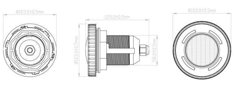бассейн VDE 12v ABS 3W освещает поверхностное установленное IP68 180LM DC12V