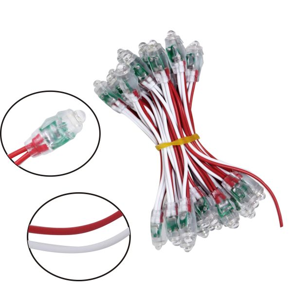5v/12v 9mm single colour Christmas string lights
