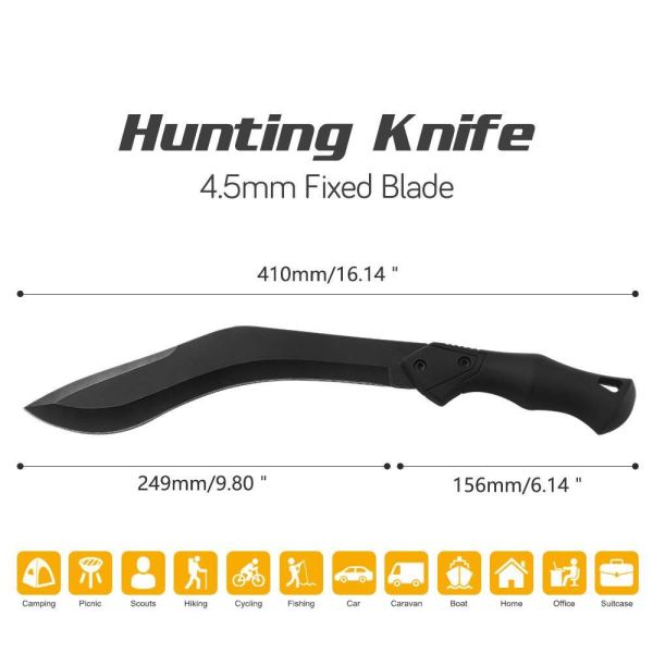 HRC 52 Spring Steel Machete 4.5mm Thick M300 Camping Knife