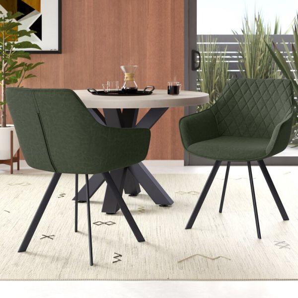 Upholstered 840mm Metal Frame 8.6kgs Modern Leather Lounge Chair