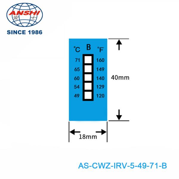 Irreversible Temperature Sensitive Labels 71-82℃ 160-180℉ Multi-Color