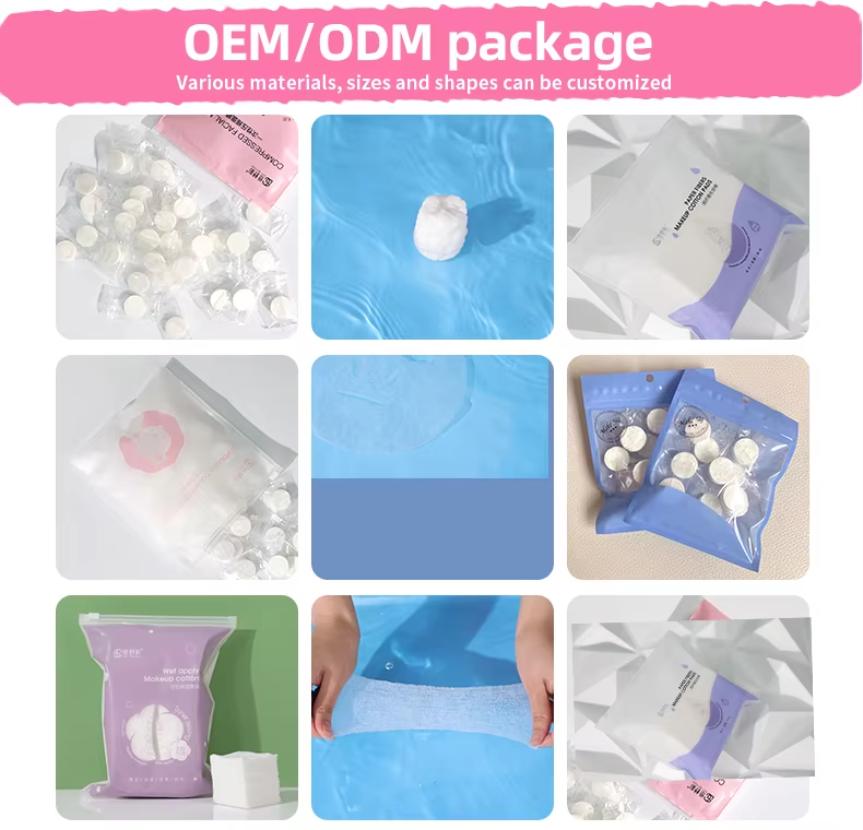 200 pcs/paquete de algodón ecológico para cosméticos