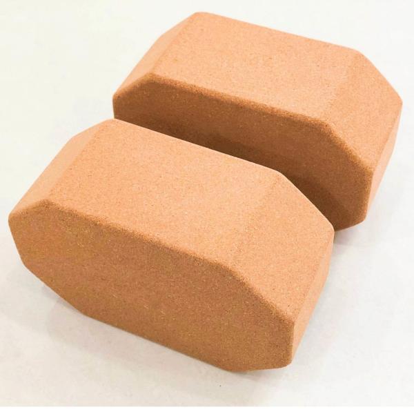 Octagonal Yoga Block Cork Brick Non Slip  215 X 138 X 67mm
