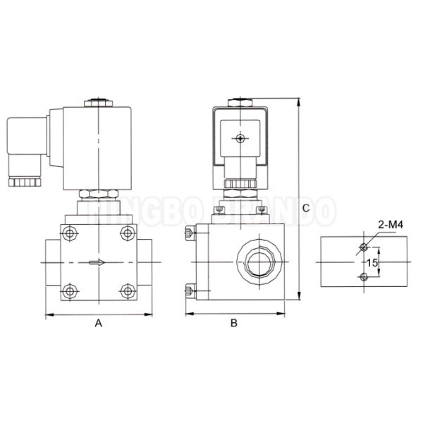 3/8'' 120 160 bar High Pressure Water Air Gas Stainless Steel 304 Solenoid Valve