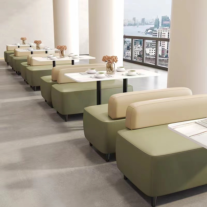 Leather Modern Restaurant Booth Seating Sofa ODM OEM Modern Banquette Seating