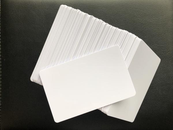 Blank White Glossy PVC Plastic Business Cards With Hico Magnetic 85.5x54x0.76mm