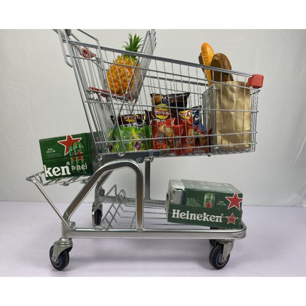 Немецкая цепная вагонетка 125L корзины гастронома со шкафом шасси и пива