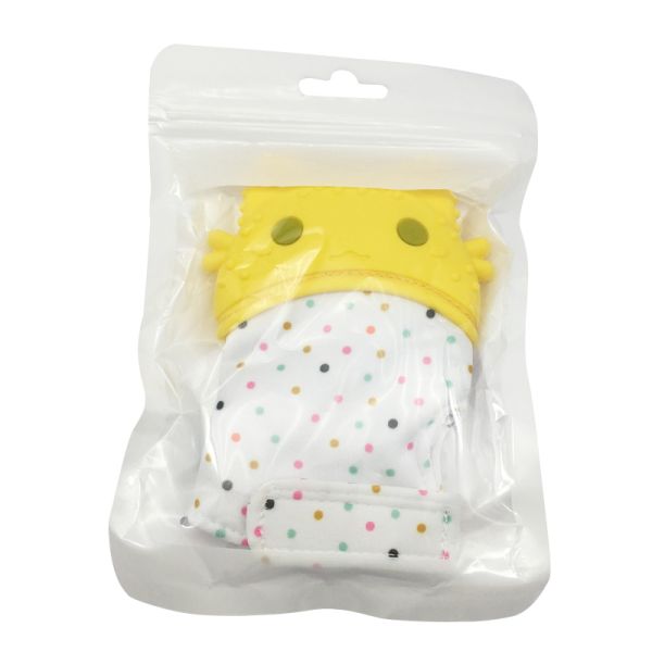 Cute Cat Shape Food-Grade Silicone Baby Teether Teething Mittens Glove Mitt For Baby