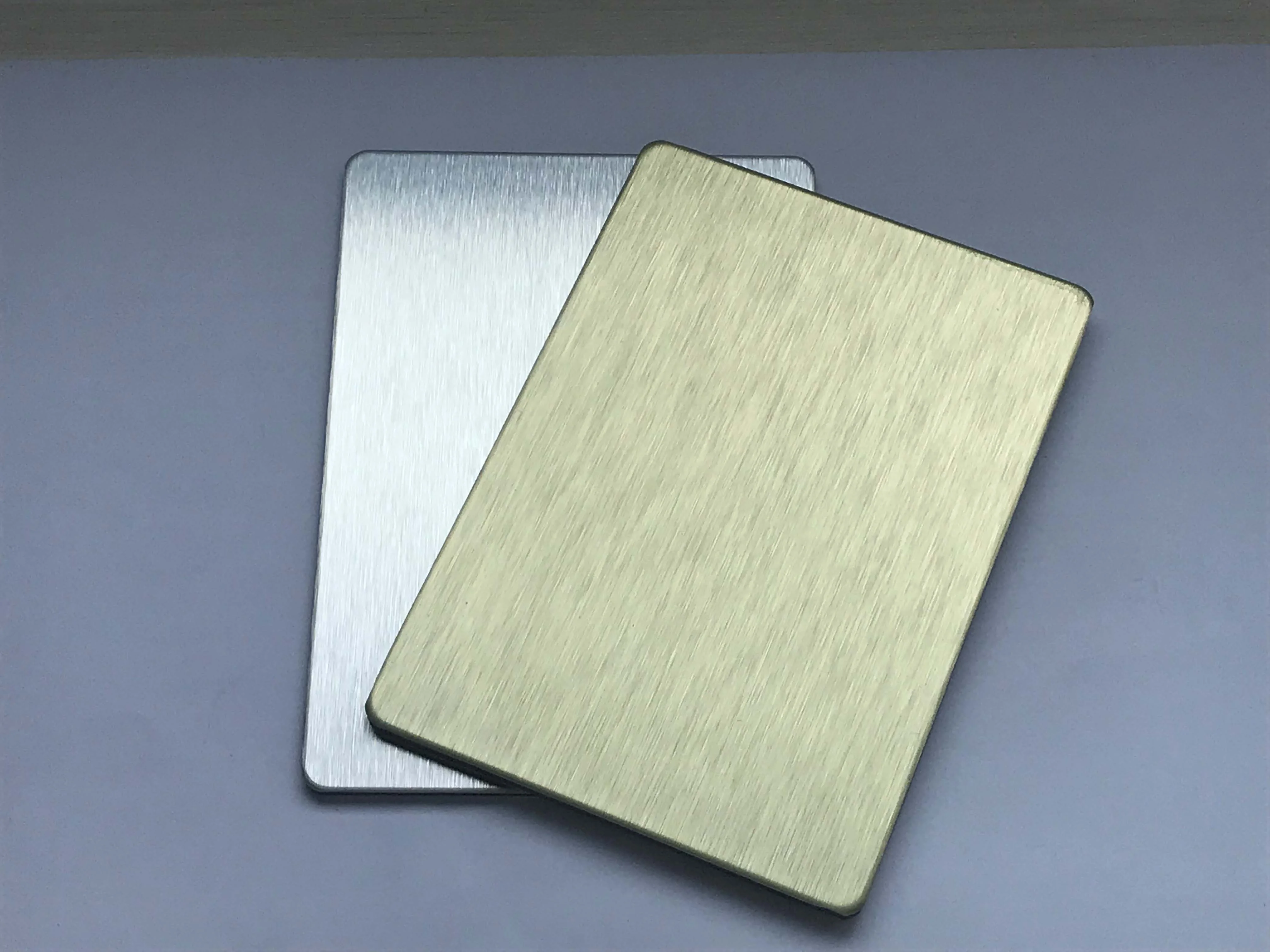 Anti Scratch Brushed Aluminum Composite Panel Brush Finish Silver Acp Sheet For Building Decoration 4MM 1.22*2.44m