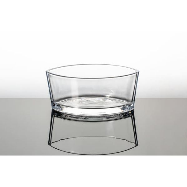 Transparent Pressed Boat Shaped Glass Vase Home Decorative Glass Containers