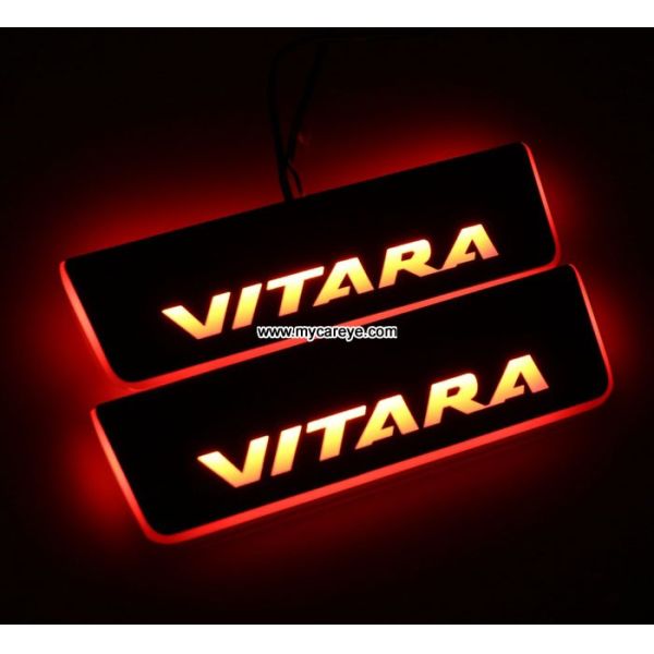 Suzuki Grand Vitara LED door sill plate light moving door scuff Pedal lights
