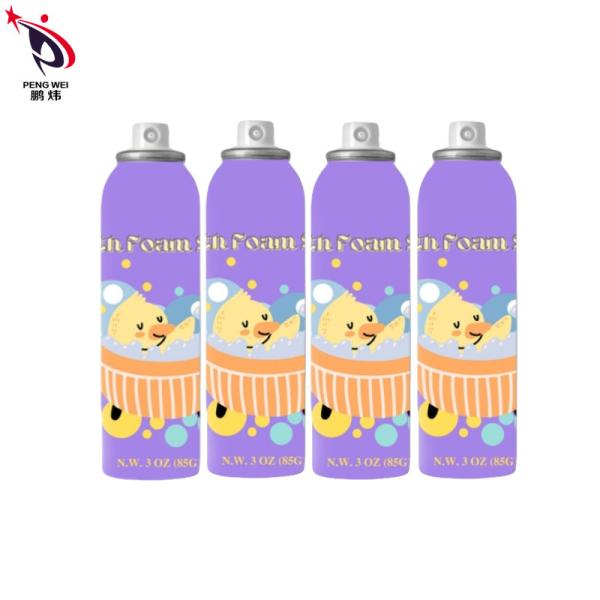 150ml Aluminum Bath Foam Spray Cleaner Purple Color For Children