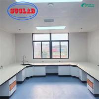 Bench de laboratoire de chimie personnalisé avec armoire DTC charnières et comptoir phénolique