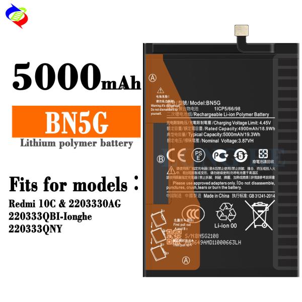 ODM/OEM BN5G Bateria de substituição para MI Redmi 10C 5000mAh 3.87V e de longa duração