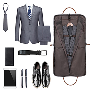 Business Garment Bag Cover For Suits Dresses Clothing Foldable Pockets, Carry On Garment Bag, Moving Bags