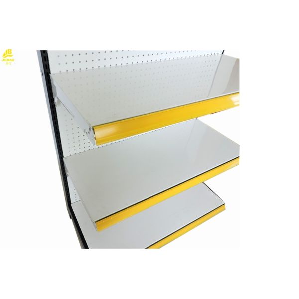 Buckle Pegboard Supermarket Steel Racks 0.6mm Plain Buckle Back Panel