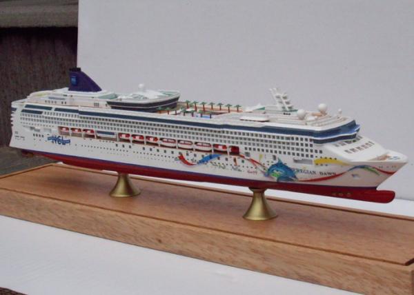 Norwegian Dawn Cruise Ship 3d Model Ivory White Color , Carbon Fibre Hull Material