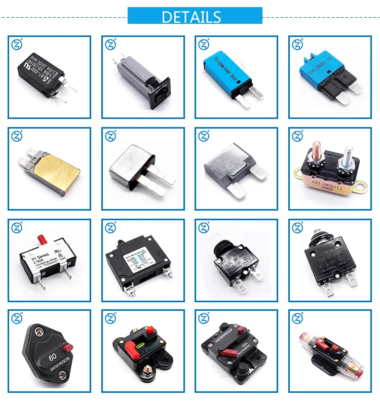 E91 50 60 70 80 100 150 200 250 300 amps Automotive circuit breaker protection switches