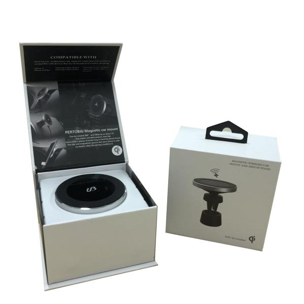 Magnetic Suction 10W Car Mount Qi Wireless Charger For  Iphone 12