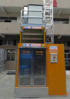 Tamanho interno 3.2L da gaiola da grua vertical do terreno de construção do transporte * 1.5W * medidor 2.35H