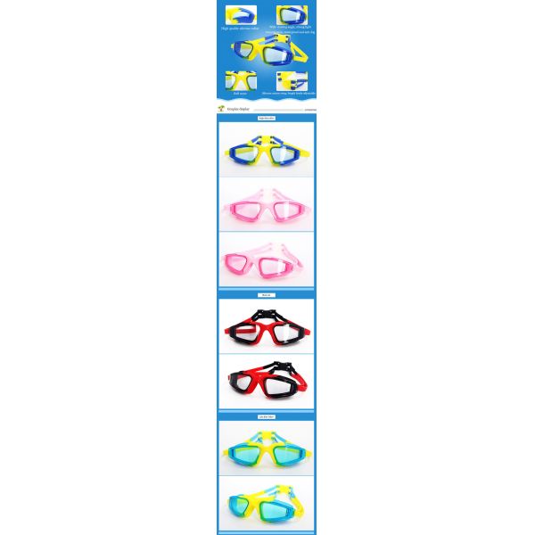 Professional Anti Fog Waterproof Swim Goggles Transparent  Big Frame Swimming Goggles