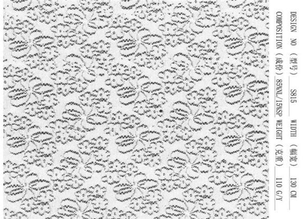 Washable Polish Lace Fabric , Elastic Bridal Lace Fabric Weave