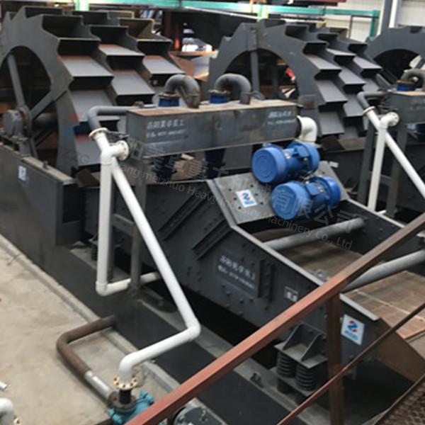 Single Wheel Sand Washing Unit , Gravel Washing Machine With 40mm PU Screen Plate